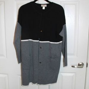 Loft Gray and Black Cardigan